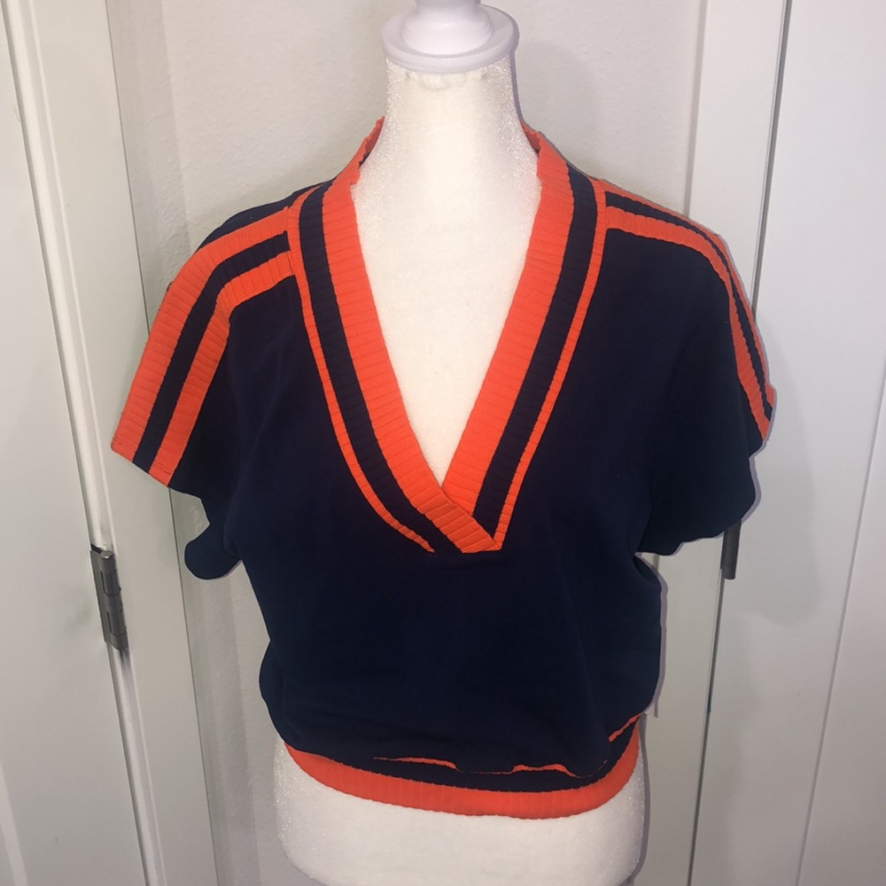 Sports illustrated| Cropped vest| Women’s Size CXL Navy blue and orange …
